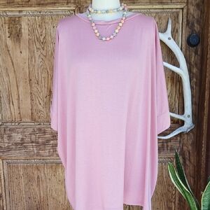 NEW Agnes & DORA BOXY TEE Dusty CORAL  XS SOFT OVERSIZED Boxy Coquette Girl